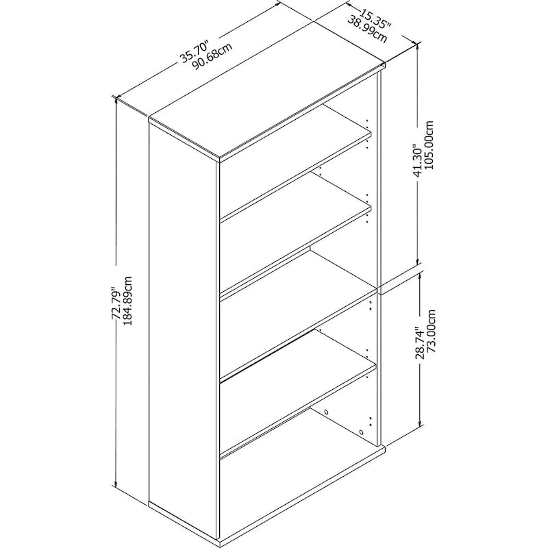 Bibliothèque haute à 5 étagères Meuble de rangement