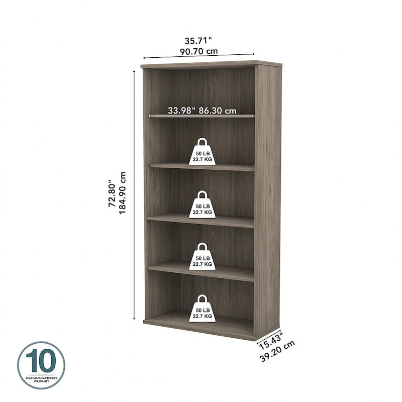 Bibliothèque haute à 5 étagères Meuble de rangement