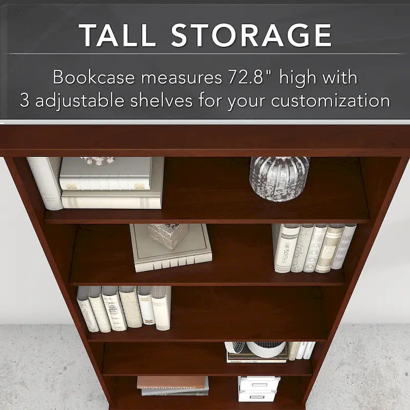 Bibliothèque haute à 5 étagères Meuble de rangement