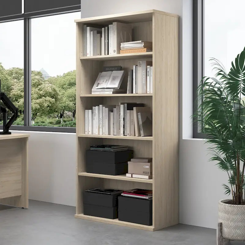 Bibliothèque haute à 5 étagères Meuble de rangement