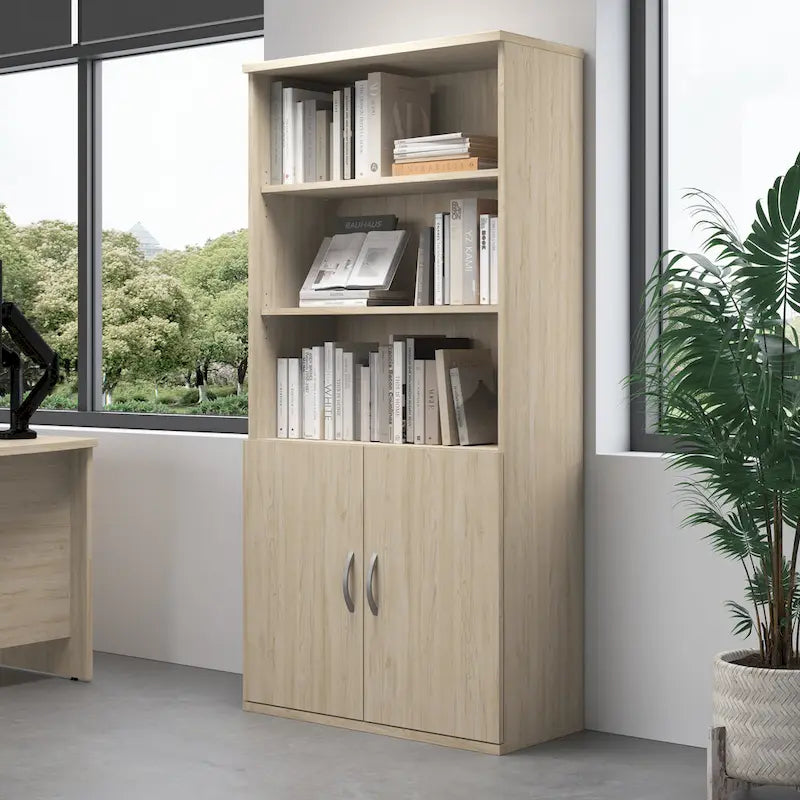 Bibliothèque haute à 5 étagères Meuble de rangement