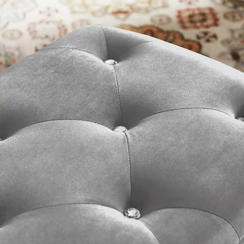 Banc de rangement, banc d'entrée à couvercle relevable avec charnière de sécurité, coffre de rangement avec siège rembourré