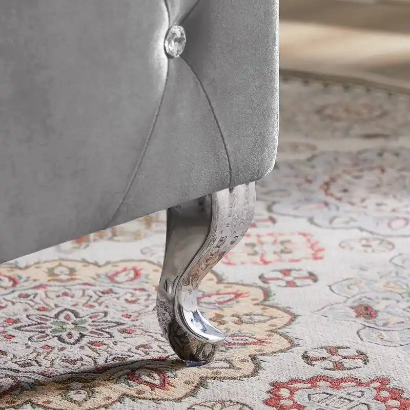 Banc de rangement, banc d'entrée à couvercle relevable avec charnière de sécurité, coffre de rangement avec siège rembourré