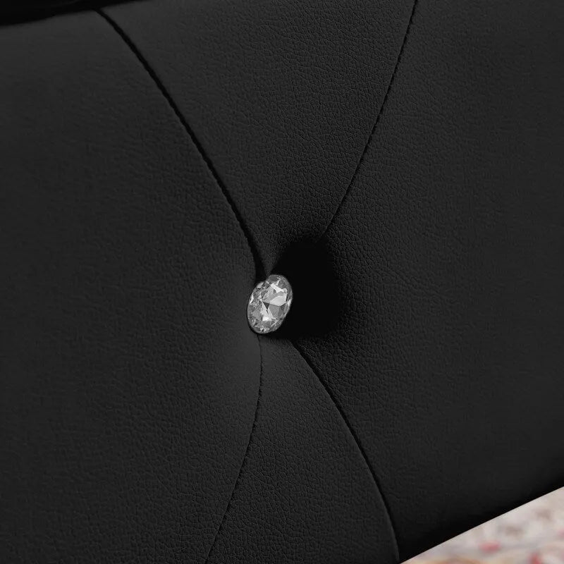 Banc de rangement, banc d'entrée à couvercle relevable avec charnière de sécurité, coffre de rangement avec siège rembourré