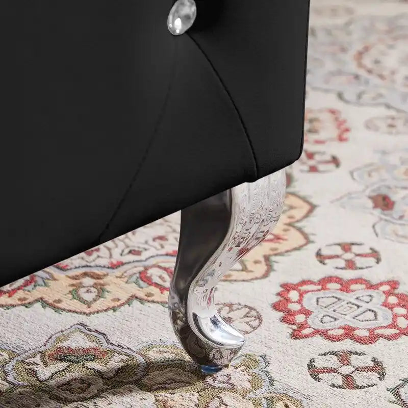 Banc de rangement, banc d'entrée à couvercle relevable avec charnière de sécurité, coffre de rangement avec siège rembourré