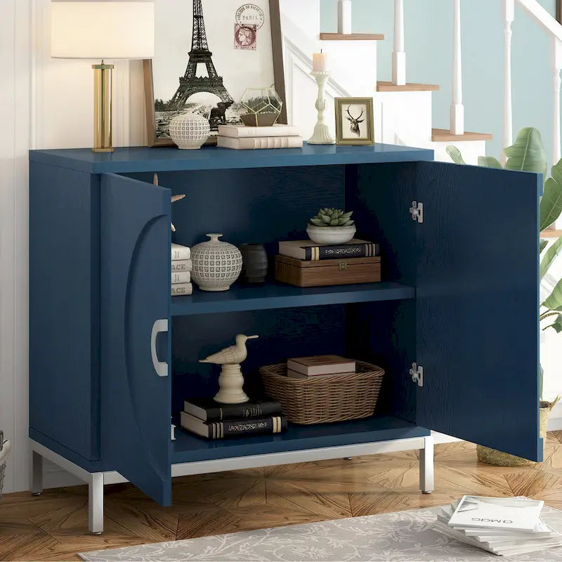 Petit meuble de rangement d'appoint avec placage en bois massif