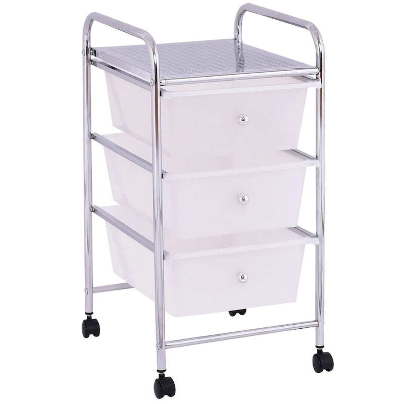 Meuble de rangement à roulettes avec 3 tiroirs