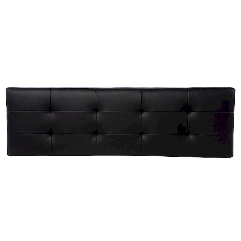 Banc contemporain en similicuir noir