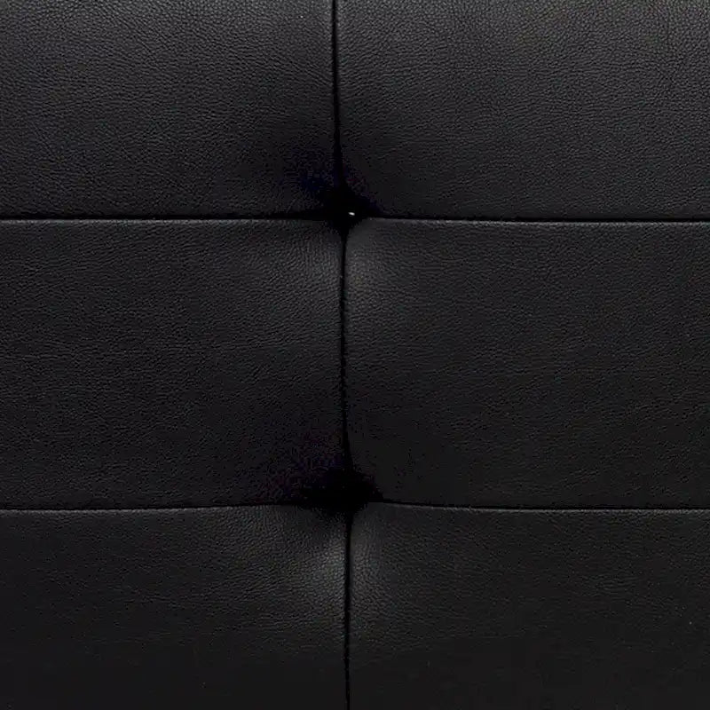 Banc contemporain en similicuir noir
