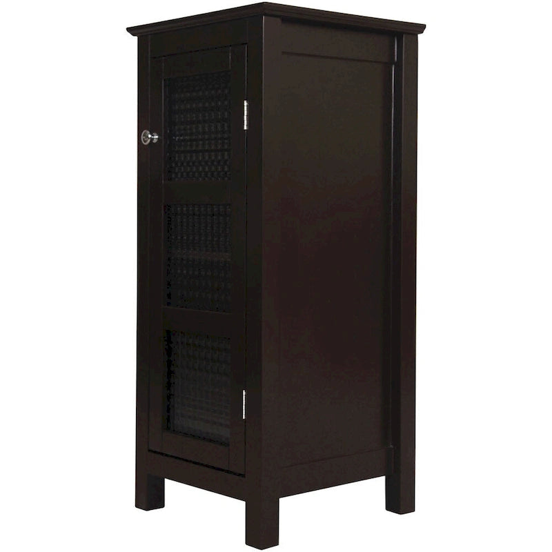 Meuble bas avec porte en verre - Fini espresso