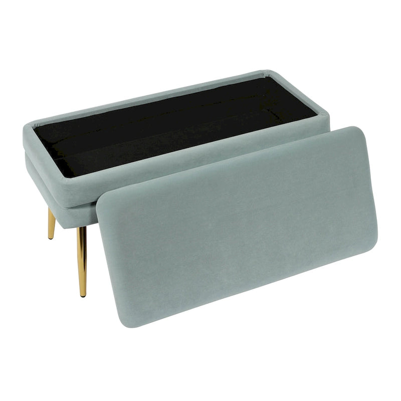 Banc de rangement bleu marine