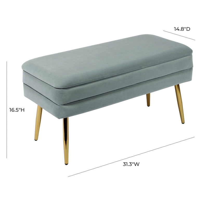 Banc de rangement bleu marine