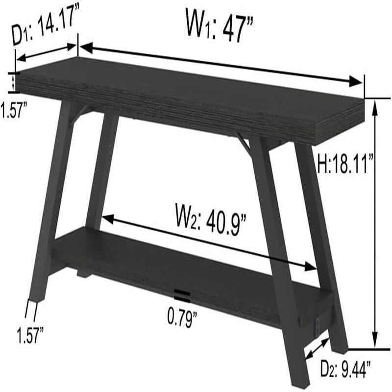 Banc de rangement pour chambre à coucher - 14.2P x 47L x 18.2H