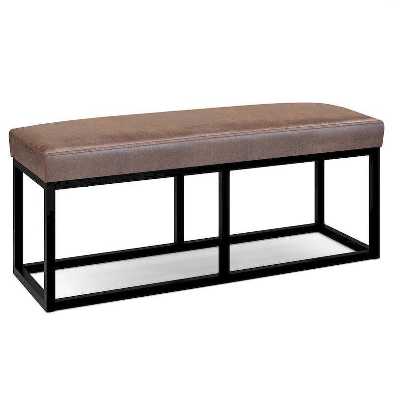 Banc ottoman rectangulaire contemporain de 44 pouces de large - 14,6 P x 44 L x 18,5 H