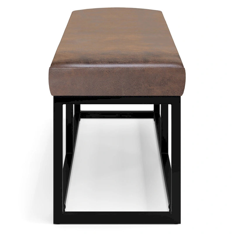 Banc ottoman rectangulaire contemporain de 44 pouces de large - 14,6 P x 44 L x 18,5 H