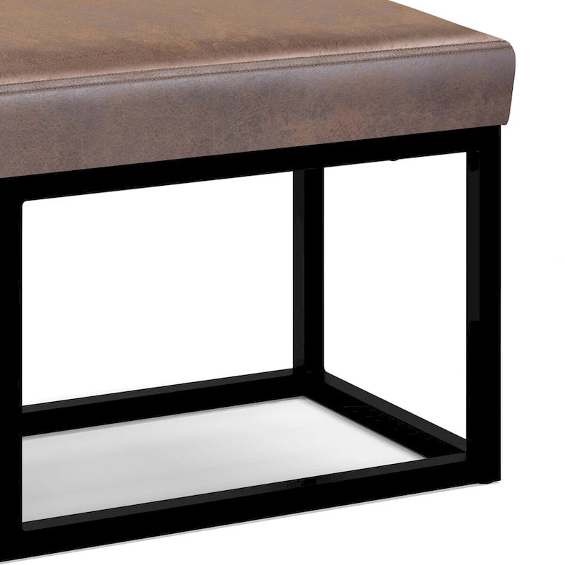 Banc ottoman rectangulaire contemporain de 44 pouces de large - 14,6 P x 44 L x 18,5 H