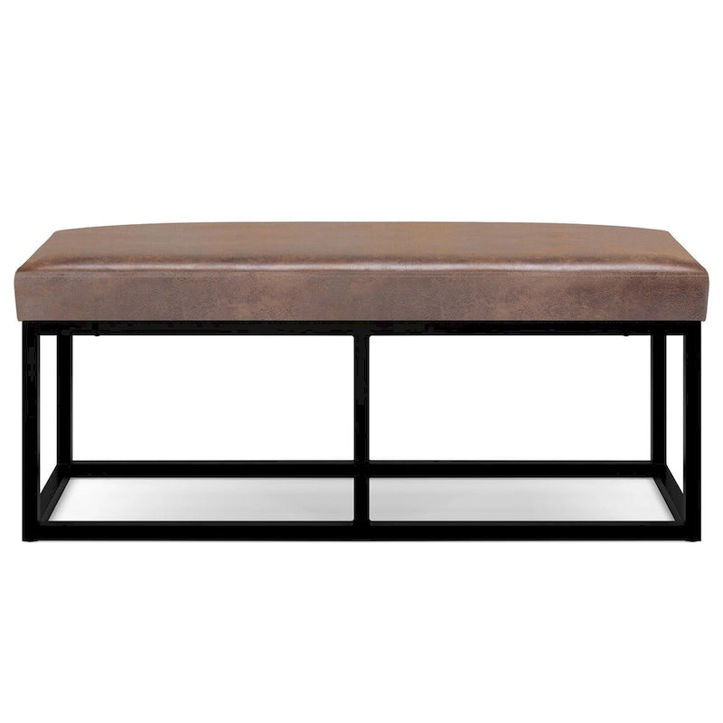 Banc ottoman rectangulaire contemporain de 44 pouces de large - 14,6 P x 44 L x 18,5 H