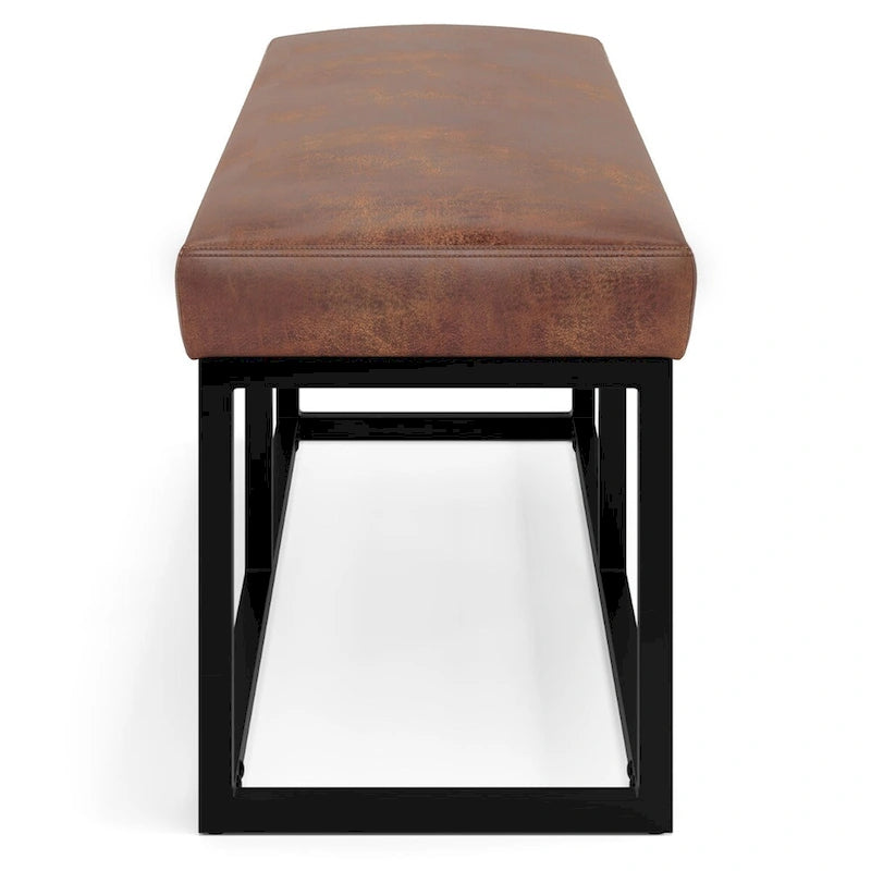 Banc ottoman rectangulaire contemporain de 44 pouces de large - 14,6 P x 44 L x 18,5 H