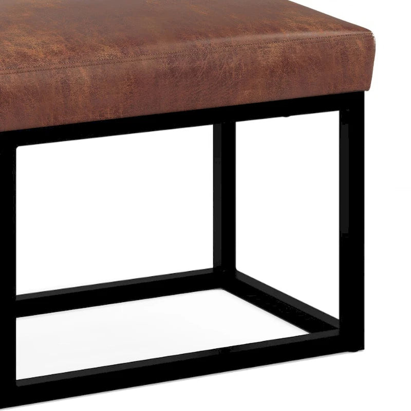 Banc ottoman rectangulaire contemporain de 44 pouces de large - 14,6 P x 44 L x 18,5 H