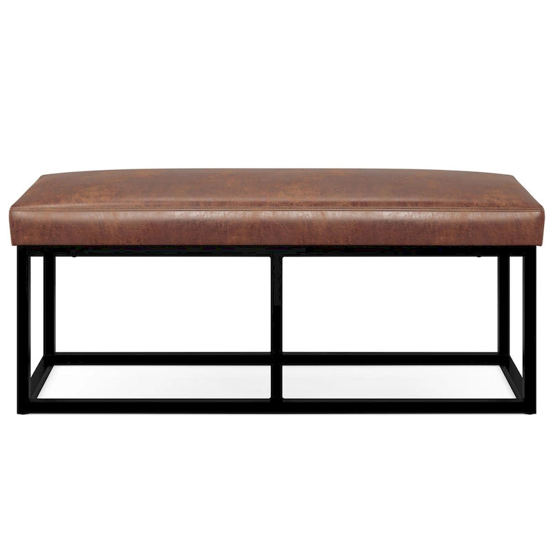 Banc ottoman rectangulaire contemporain de 44 pouces de large - 14,6 P x 44 L x 18,5 H