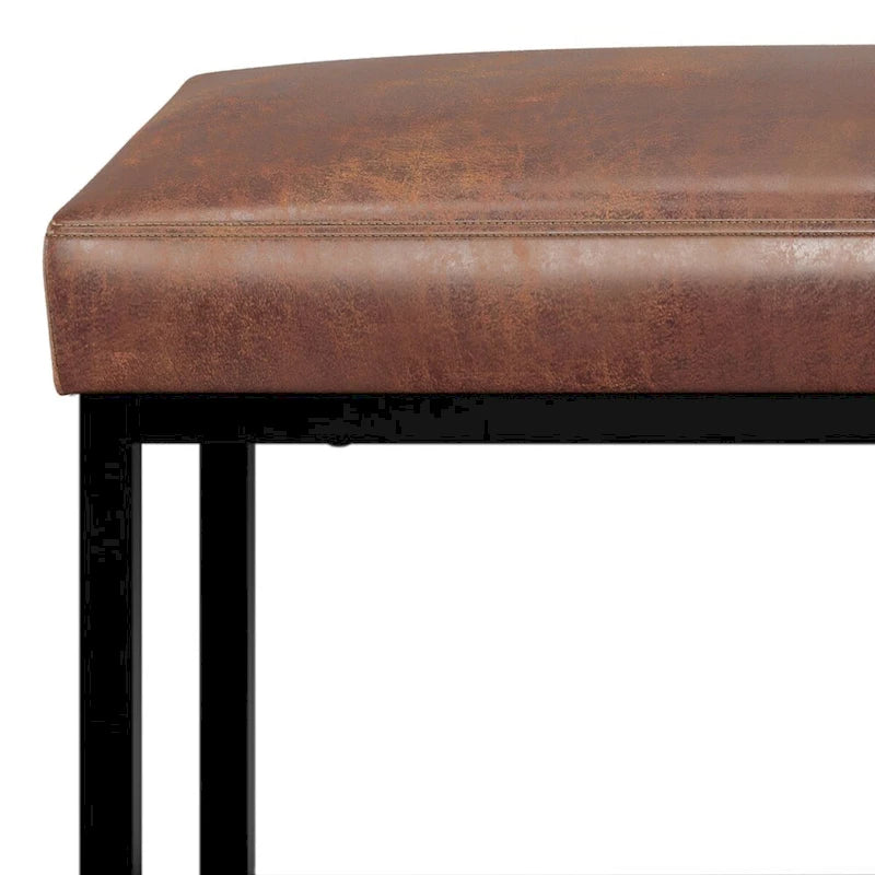 Banc ottoman rectangulaire contemporain de 44 pouces de large - 14,6 P x 44 L x 18,5 H