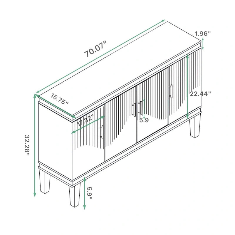 Armoire à 4 portes de grande taille