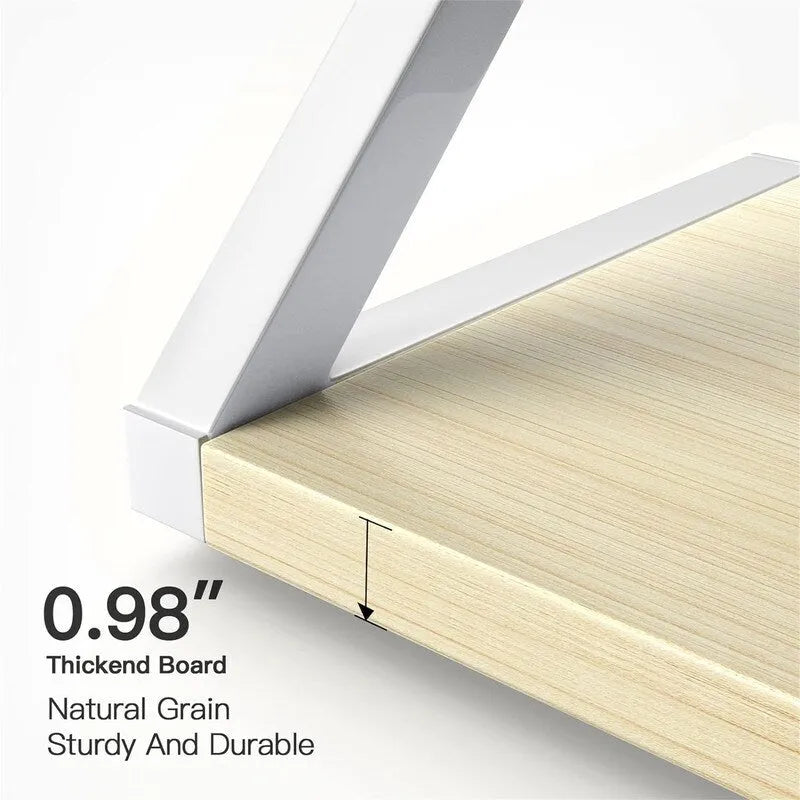 Support d'Imprimante de Bureau avec 2 Niveaux d'Étagères de Rangement en Bois - 17,36x11,26x11,34