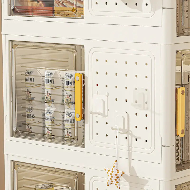 Étagère de rangement roulante à 4 niveaux avec roulettes, grands bacs de rangement, organiseur de rangement utilitaire multifonction mobile