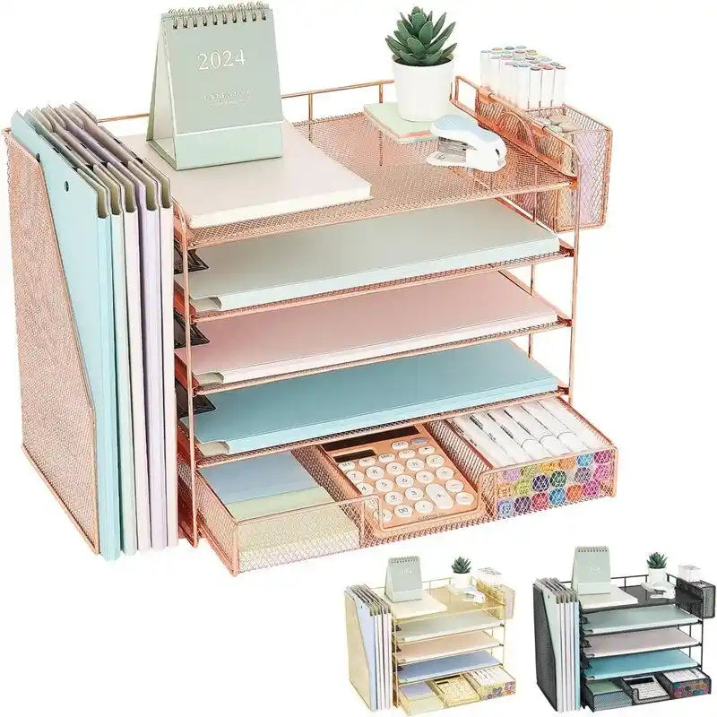 Accessoires de bureau 5 niveaux et bureau de travail - 16.15P x 9.45L x 11.25H
