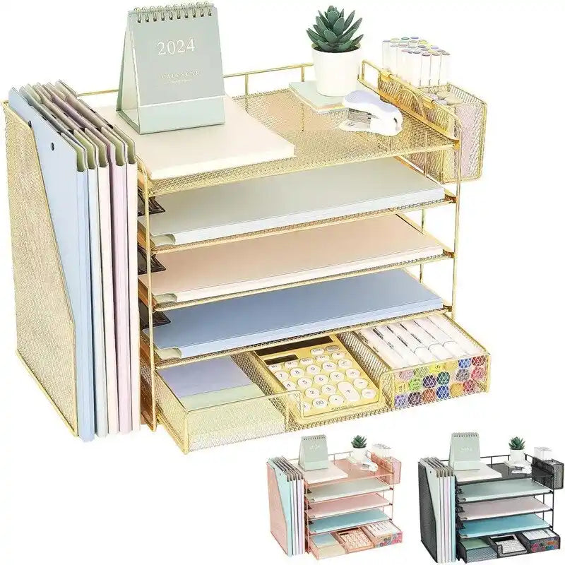 Accessoires de bureau 5 niveaux et bureau de travail - 16.15P x 9.45L x 11.25H