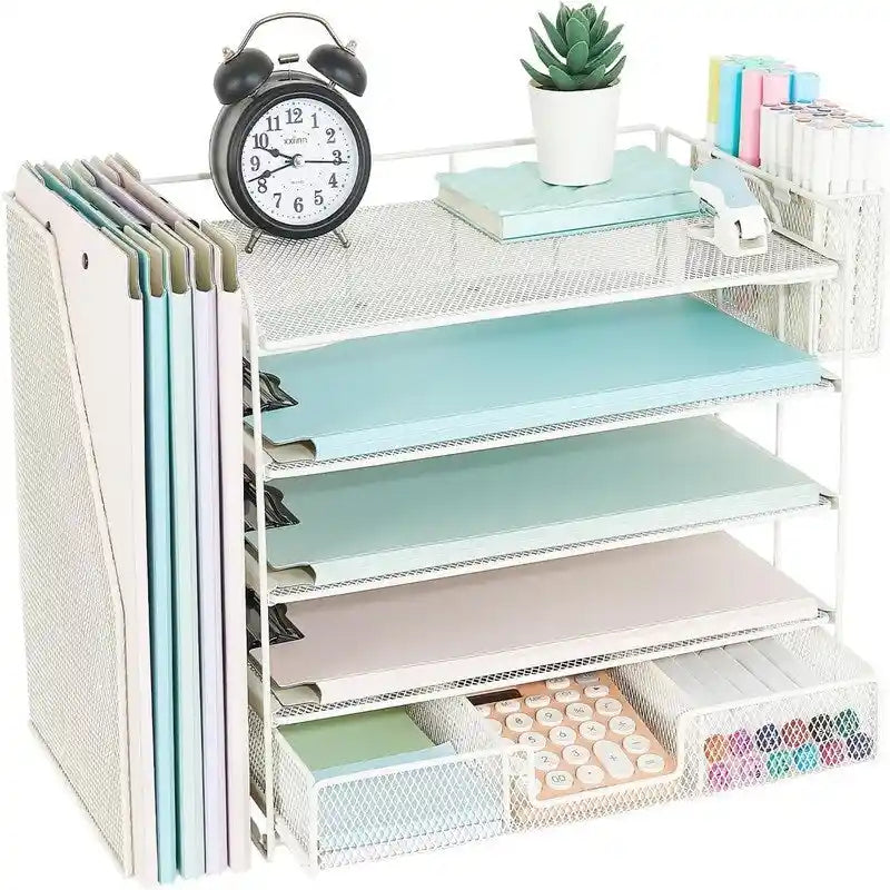Accessoires de bureau 5 niveaux et bureau de travail - 16.15P x 9.45L x 11.25H