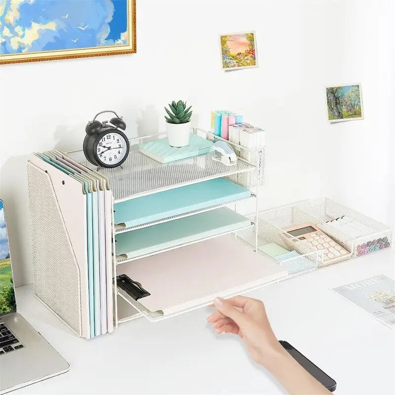 Accessoires de bureau 5 niveaux et bureau de travail - 16.15P x 9.45L x 11.25H