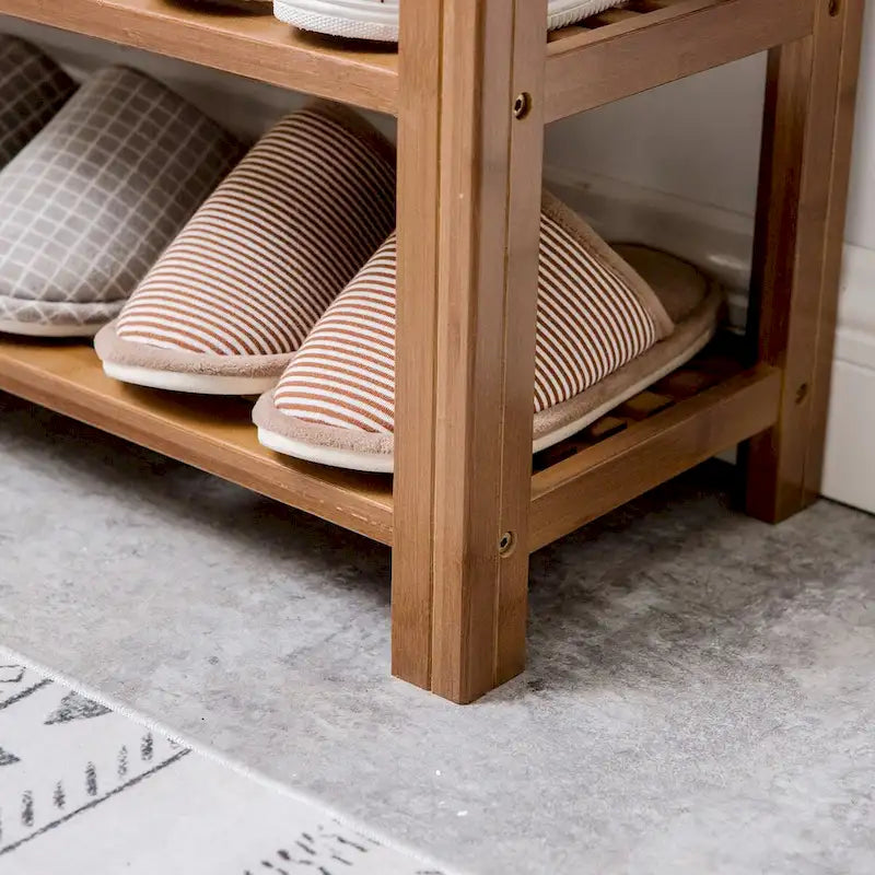 Meuble de rangement simple pour la maison, banc de rangement à chaussures pour entrée, armoire à chaussures économique à deux niveaux