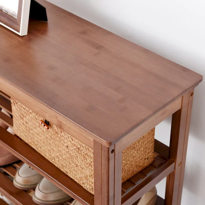 Meuble de rangement simple pour la maison, banc de rangement à chaussures pour entrée, armoire à chaussures économique à deux niveaux