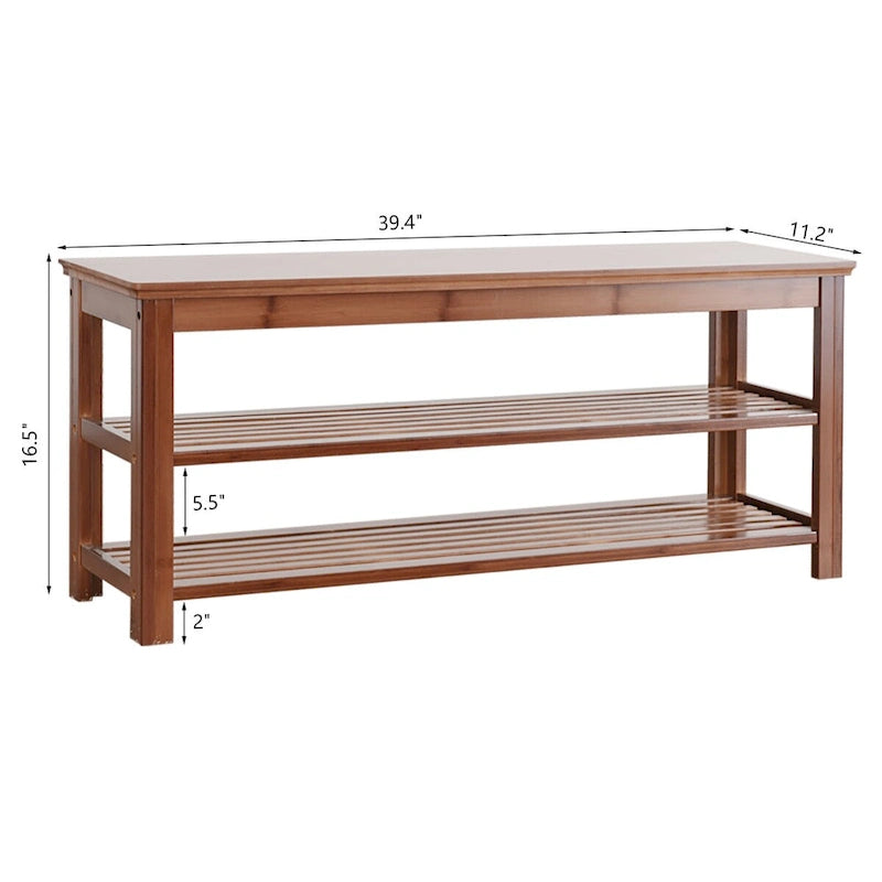 Meuble de rangement simple pour la maison, banc de rangement à chaussures pour entrée, armoire à chaussures économique à deux niveaux