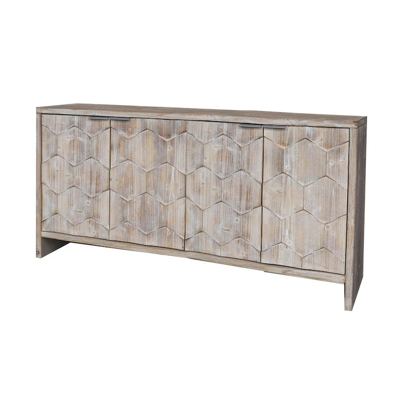 Armoire d'appoint 4 portes en bois buffet de rangement