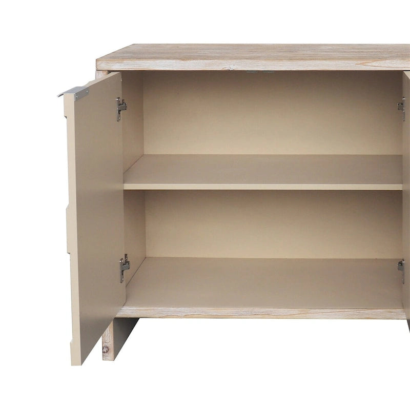 Armoire d'appoint 4 portes en bois buffet de rangement
