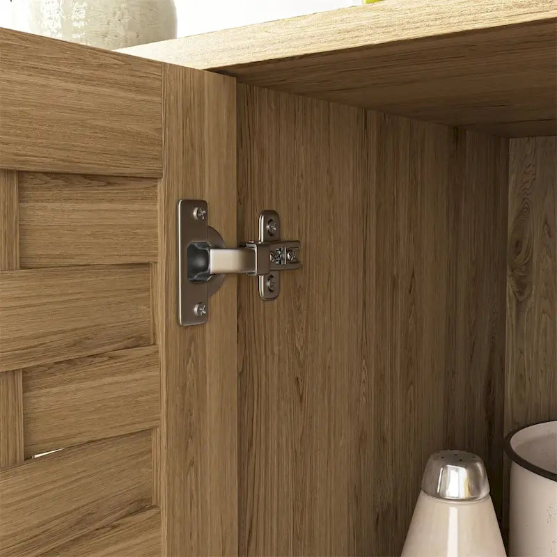 Armoire de rangement avec 3 portes, Buffet de rangement en bois