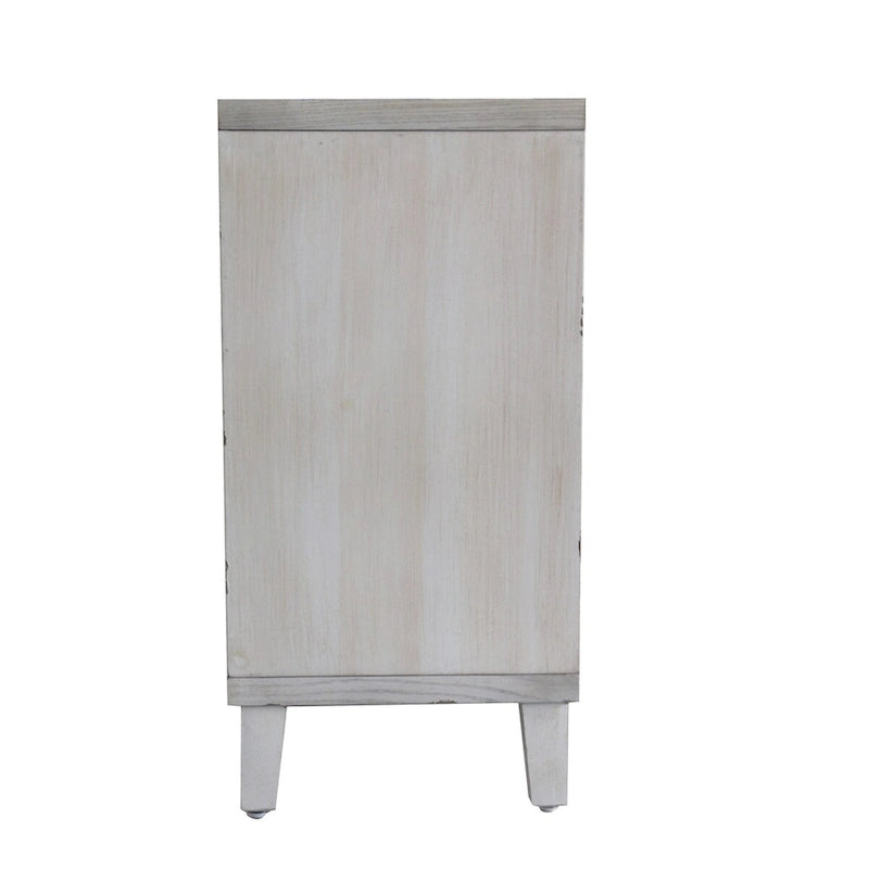 Meuble d'appoint 4 portes persiennes Buffet en bois