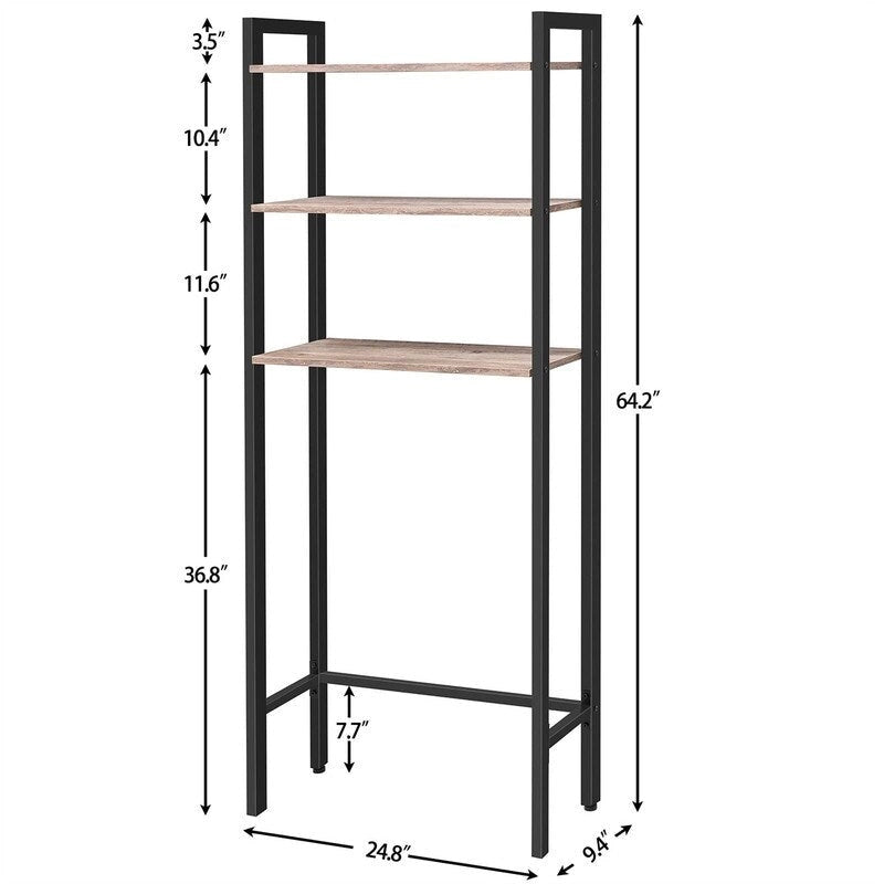 Meuble de rangement au-dessus des toilettes - 9,4P x 24,8L x 64,2H