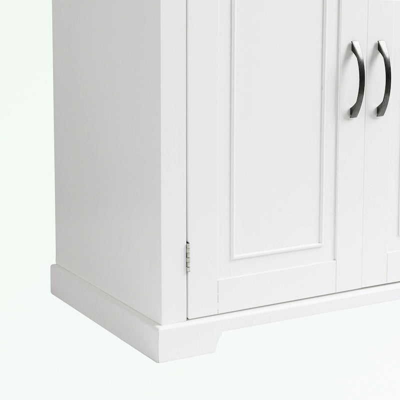 Meuble de rangement de salle de bain avec portes et tiroir